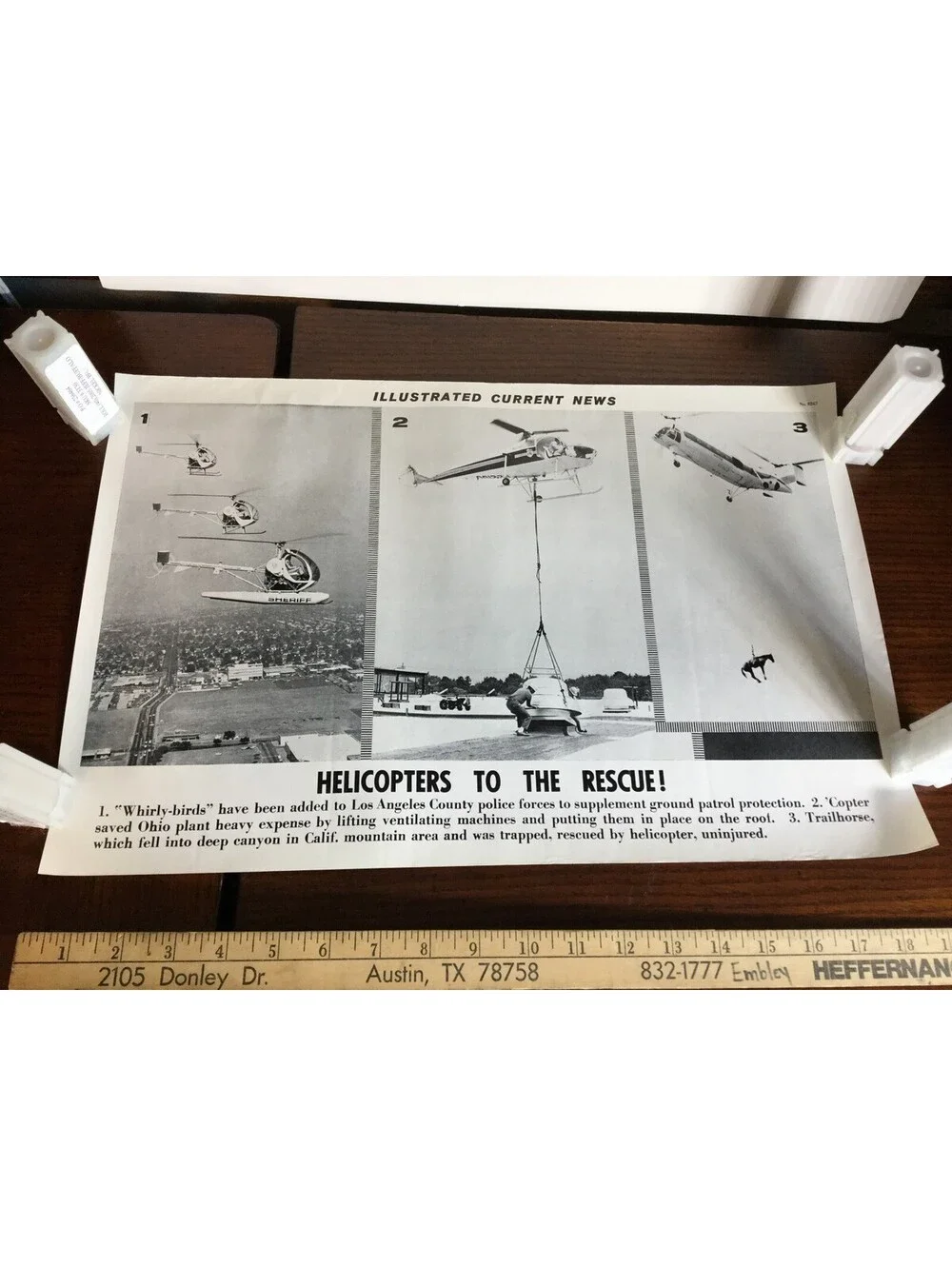 Illustrated Current News Photo - Helicopters Whirly Birds Los Angeles Police